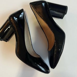 Louise et Cie Black Patent Leather Chunky Heels